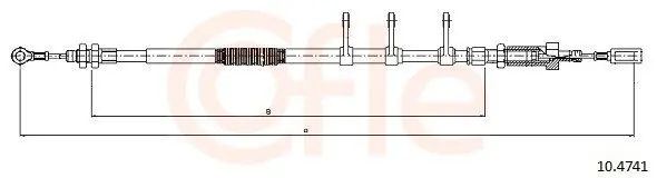 Handler.Part Cable, parking brake COFLE 104741 1