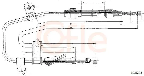 Handler.Part Cable, parking brake COFLE 105223 1