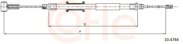 Handler.Part Cable, parking brake COFLE 104744 1