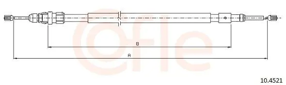 Handler.Part Cable, parking brake COFLE 104521 1