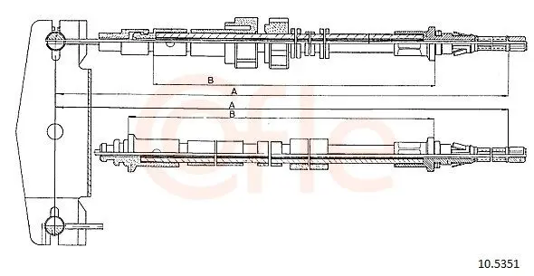 Handler.Part Cable, parking brake COFLE 105351 1