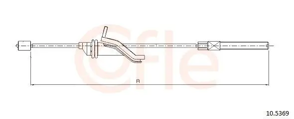 Handler.Part Cable, parking brake COFLE 105369 1