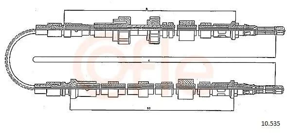 Handler.Part Cable, parking brake COFLE 10535 1