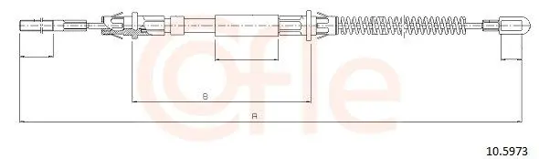 Handler.Part Cable, parking brake COFLE 105973 1