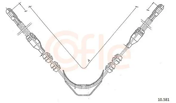 Handler.Part Cable, parking brake COFLE 10581 1