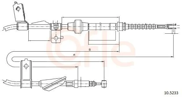 Handler.Part Cable, parking brake COFLE 105233 1