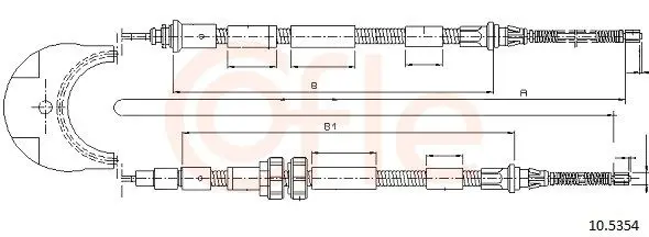 Handler.Part Cable, parking brake COFLE 105354 1