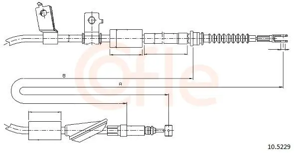 Handler.Part Cable, parking brake COFLE 105229 1