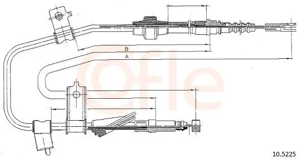 Handler.Part Cable, parking brake COFLE 105225 1