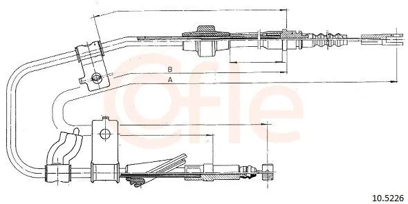 Handler.Part Cable, parking brake COFLE 105226 1