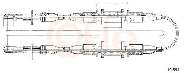 Handler.Part Cable, parking brake COFLE 10591 1