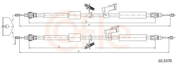 Handler.Part Cable, parking brake COFLE 105370 1