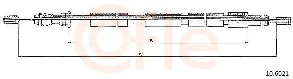 Handler.Part Cable, parking brake COFLE 106021 1