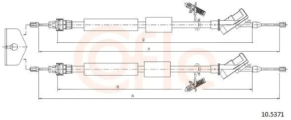 Handler.Part Cable, parking brake COFLE 105371 1