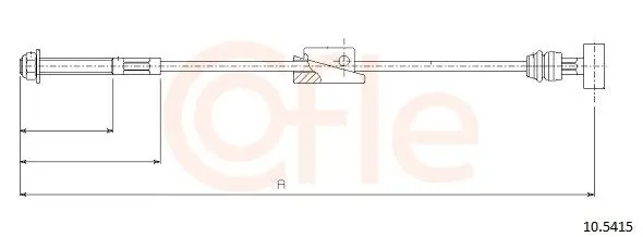 Handler.Part Cable, parking brake COFLE 105415 1