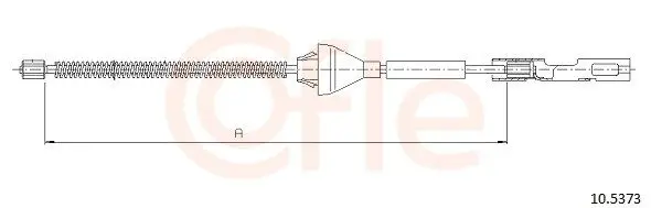 Handler.Part Cable, parking brake COFLE 105373 1