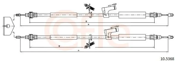 Handler.Part Cable, parking brake COFLE 105368 1