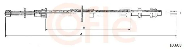 Handler.Part Cable, parking brake COFLE 10608 1