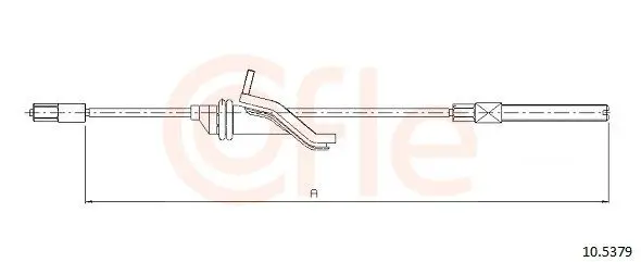 Handler.Part Cable, parking brake COFLE 105379 1