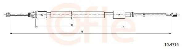 Handler.Part Cable, parking brake COFLE 104716 1