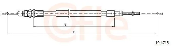 Handler.Part Cable, parking brake COFLE 104715 1