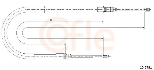 Handler.Part Cable, parking brake COFLE 106791 1