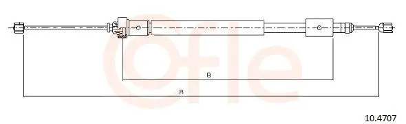 Handler.Part Cable, parking brake COFLE 104707 1