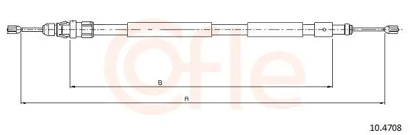 Handler.Part Cable, parking brake COFLE 104708 1