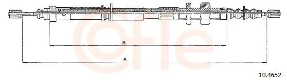 Handler.Part Cable, parking brake COFLE 104652 1