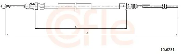 Handler.Part Cable, parking brake COFLE 106231 1