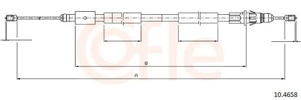 Handler.Part Cable, parking brake COFLE 104658 1