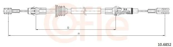 Handler.Part Cable, parking brake COFLE 106852 1