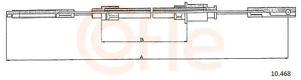 Handler.Part Cable, parking brake COFLE 10468 1