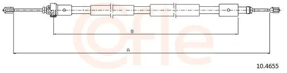 Handler.Part Cable, parking brake COFLE 104655 1