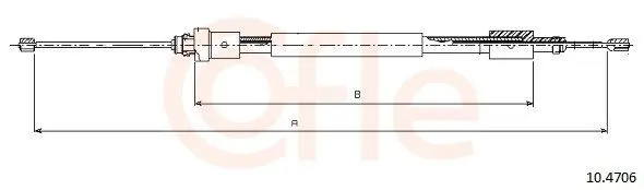 Handler.Part Cable, parking brake COFLE 104706 1