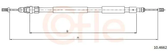 Handler.Part Cable, parking brake COFLE 104662 1