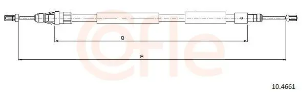 Handler.Part Cable, parking brake COFLE 104661 1