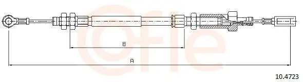 Handler.Part Cable, parking brake COFLE 104723 1