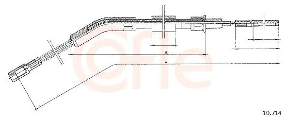 Handler.Part Cable, parking brake COFLE 10714 1