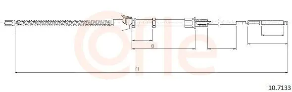 Handler.Part Cable, parking brake COFLE 107133 1