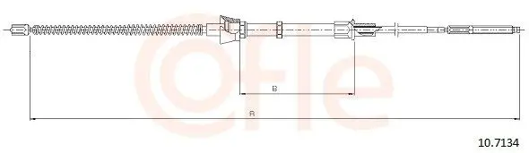 Handler.Part Cable, parking brake COFLE 107134 1