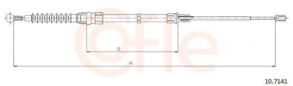 Handler.Part Cable, parking brake COFLE 107141 1