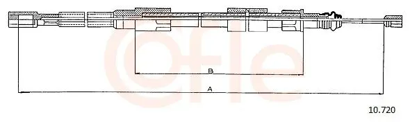 Handler.Part Cable, parking brake COFLE 10720 1