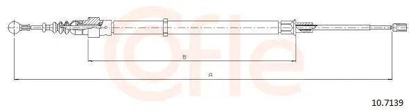 Handler.Part Cable, parking brake COFLE 107139 1