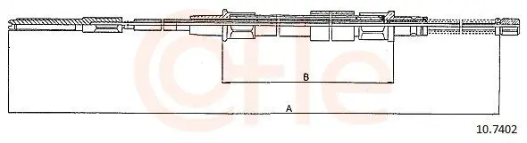 Handler.Part Cable, parking brake COFLE 107402 1