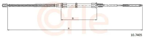 Handler.Part Cable, parking brake COFLE 107405 1