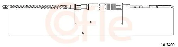 Handler.Part Cable, parking brake COFLE 107409 1