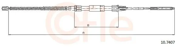 Handler.Part Cable, parking brake COFLE 107407 1