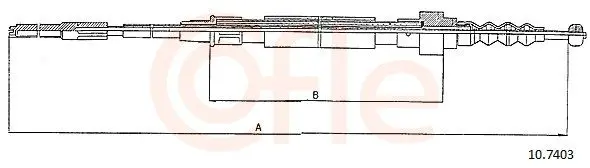 Handler.Part Cable, parking brake COFLE 107403 1