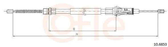 Handler.Part Cable, parking brake COFLE 106853 1